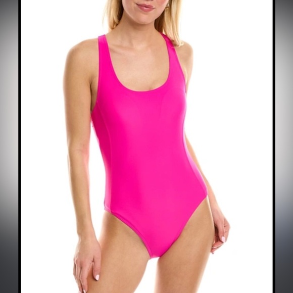Hot Pink Barbie One Piece Bathing Suit - Picture 6 of 6